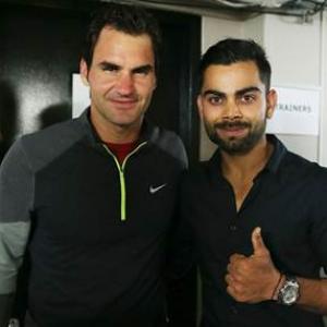 Kohli meets 'absolute legend' Federer!