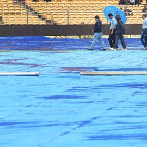 Wet outfield prevents play on Day 4 too in India-SA Test