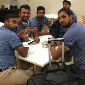 PHOTOS: Upbeat Team India in Kingston for second Test