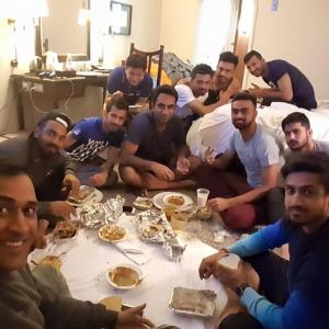 Dhoni's 'down to earth' team dinner with his young guns