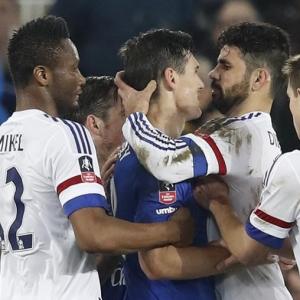 Angry Costa at centre of Chelsea storm after red card