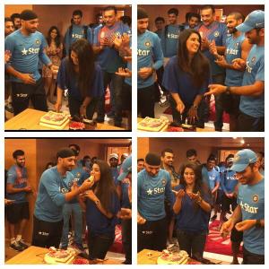 PHOTOS: Harbhajan's wife Geeta Basra celebrates birthday with Indian team