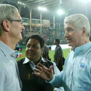 Apple CEO Tim Cook enjoys IPL game in Kanpur