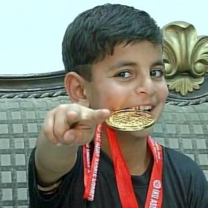 6-yr-old Kashmiri boy clinches gold at Asian Karate C'ship