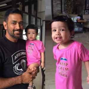 Dhoni's bonding with daughter Ziva and it's melting lots of hearts...