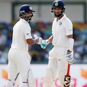 PHOTOS, Day 1: Pujara, Rahane tons put India on top in Colombo