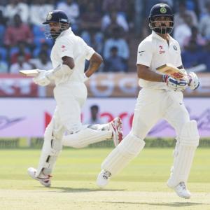 PHOTOS, One-off Test: India make Bangladesh chase leather