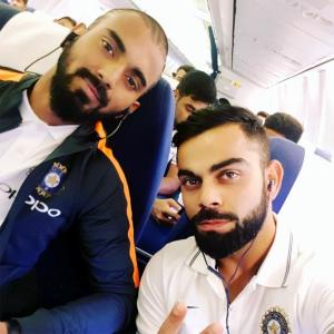 PHOTOS: Team India in selfie mode after flight delayed