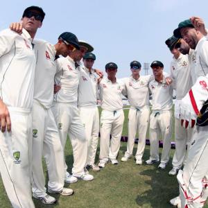 Australian cricket team's bus hit by a rock in Bangladesh