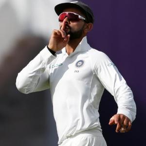 PIX: Kohli's unique gesture to celebrate Root's wicket