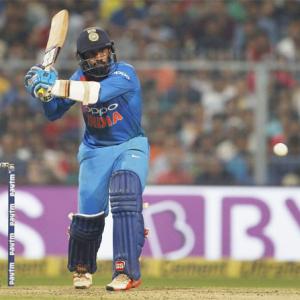 1st T20I PIX: Debutant Krunal shines as India stagger to 5-wicket win