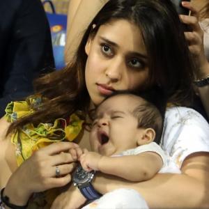 Rohit's daughter Samaira's stadium debut