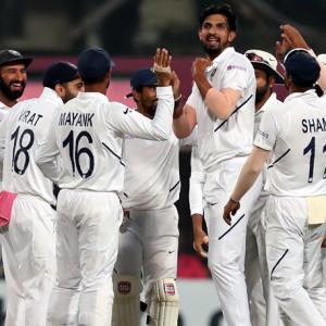 PIX: Kohli, Ishant put India on verge of series sweep