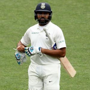 Rohit out for a duck as opener in warm-up match