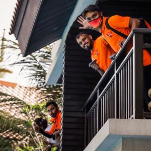 IPL quarantine: Players use balconies to chat, workout