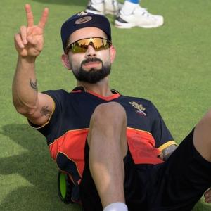 PIX: Why RCB captain Kohli was scared to hit the nets