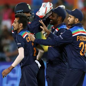 PIX: India outclass Australia by 11 runs in 1st T20