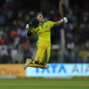 PICS: Warner, Finch crush India with breezy tons