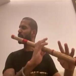 Lockdown files: Dhawan shows fans flute-playing skills