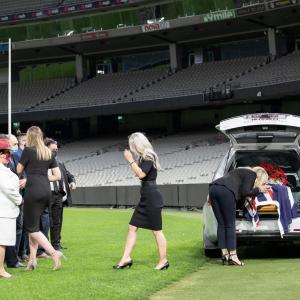 SEE: Family bid farewell to Dean Jones with lap of MCG