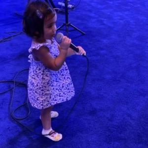 SEE: Rohit's daughter takes over the mic