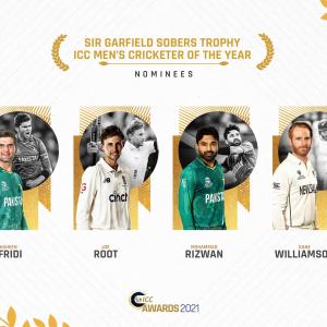 No Indian player in ICC 'Cricketer of the Year' award