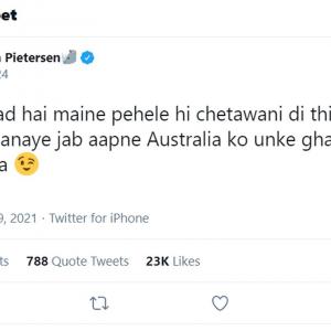 'Yaad hai maine chetawani di thi': KP to India fans