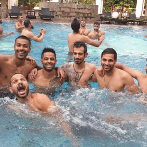 Dhawan and his boys chill in Sri Lanka
