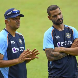 PIX: Dhawan-led Indian team starts training in Lanka