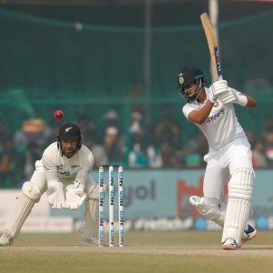 PICS: How Iyer put India in box seat in first Test