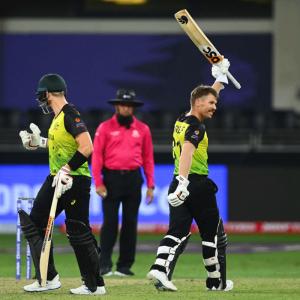 T20 WC PIX: Warner strikes form as Australia crush SL