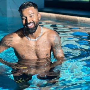Captain Pandya Chills In The Pool