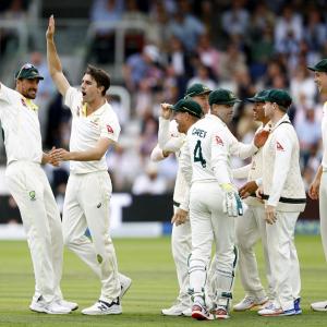 PIX: Starc, Cummins put Australia on brink of victory