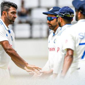 PIX: Ashwin shines as India dominate Day 1 in Windies