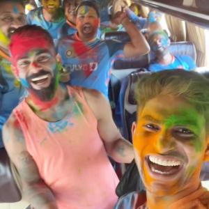 PIX: How Team India Celebrated Holi