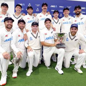 PIX: New Zealand trounce SL; sweep Test series 2-0