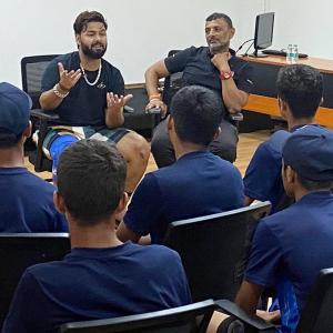 PIX: Pant Motivates U-16 Cricketers