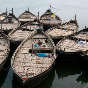 Catamaran fishing in uncharted waters