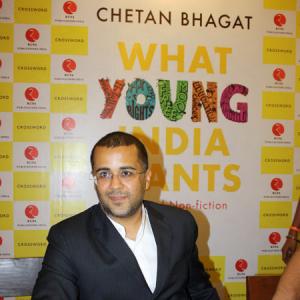 Chetan Bhagat launches his book, shoots off his mouth!