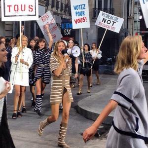 Why are these models protesting?