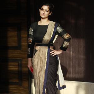 How to wear a sari to fashion week!