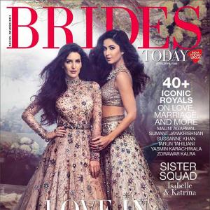 Sister act: Katrina and Isabelle Kaif turn into retro brides