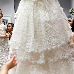 Photos! These dresses are made of toilet paper