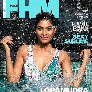 Lopamudra sizzles in floral swimsuit on FHM cover