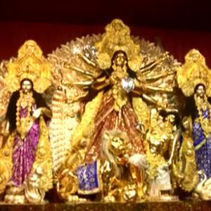 This Durga idol is made from 50 kg gold
