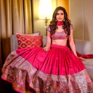 What will Karishma wear to her wedding?