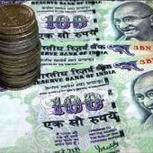 Rupee down 10 paise against US dollar