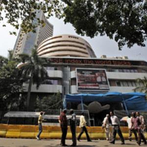 Sensex ends flat after hitting new life-time high