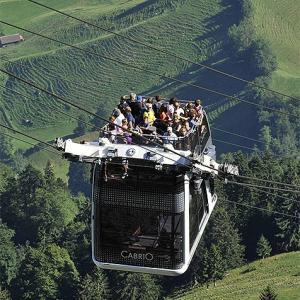 World's first cable car with an open-air upper deck