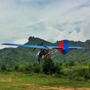 Saji Thomas, a deaf-mute and school drop-out built this aircraft